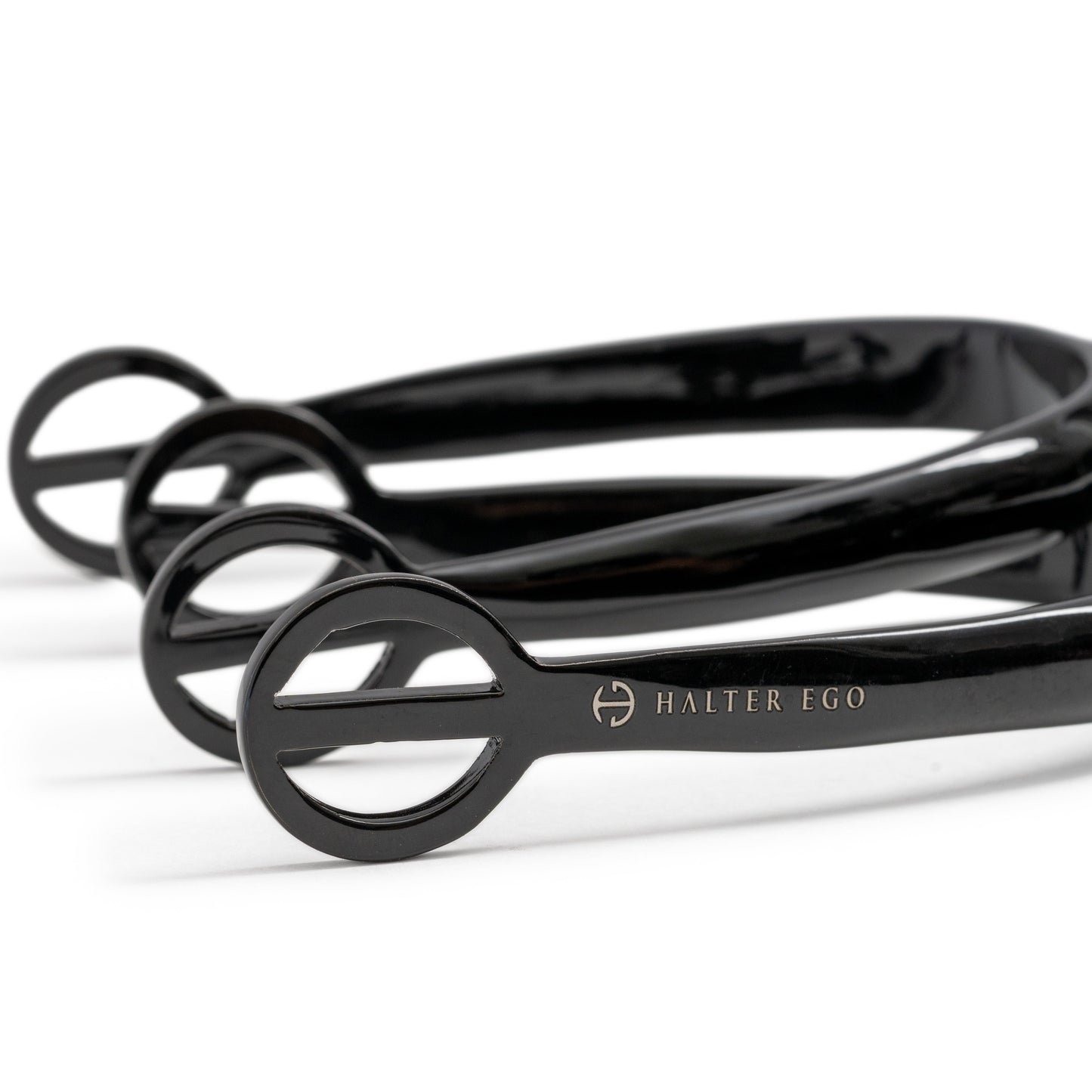 Halter Ego® Gloss Black Spurs With 3D Shank