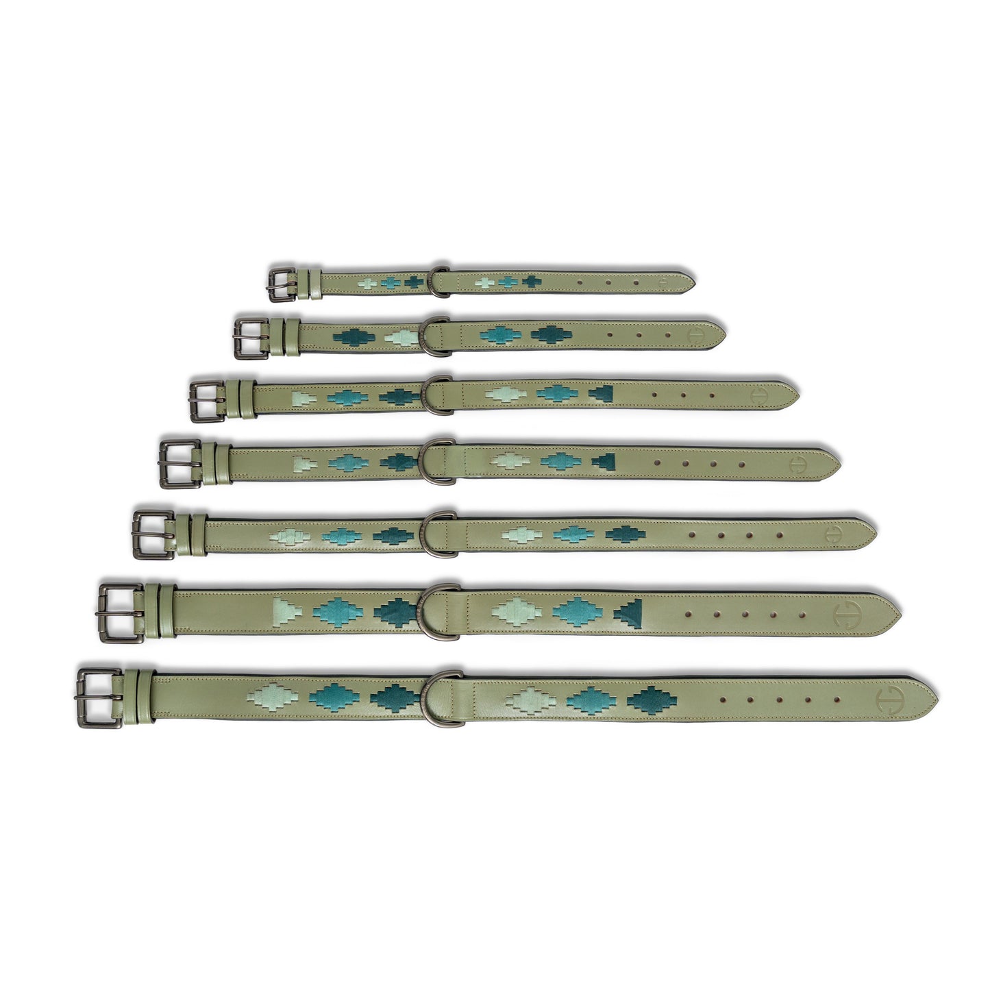 Halter Ego - Sea Glass Leather Dog Collar