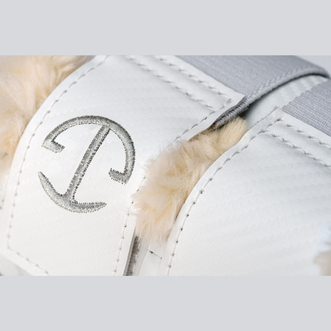 Halter Ego® Carbon Tech Collection Brushing Boots - White / Natural