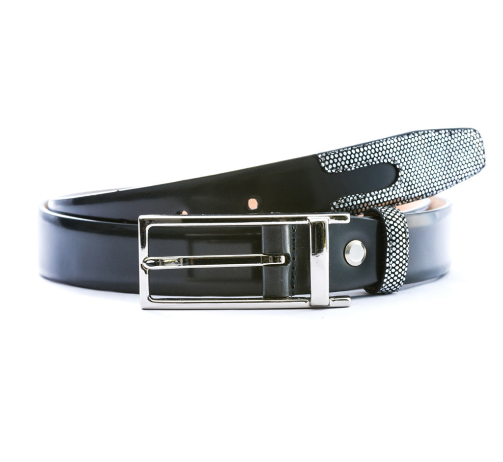 DeNiro Belt 00A - Brushed Grey & Incanto Argento - Custom Order Deposit