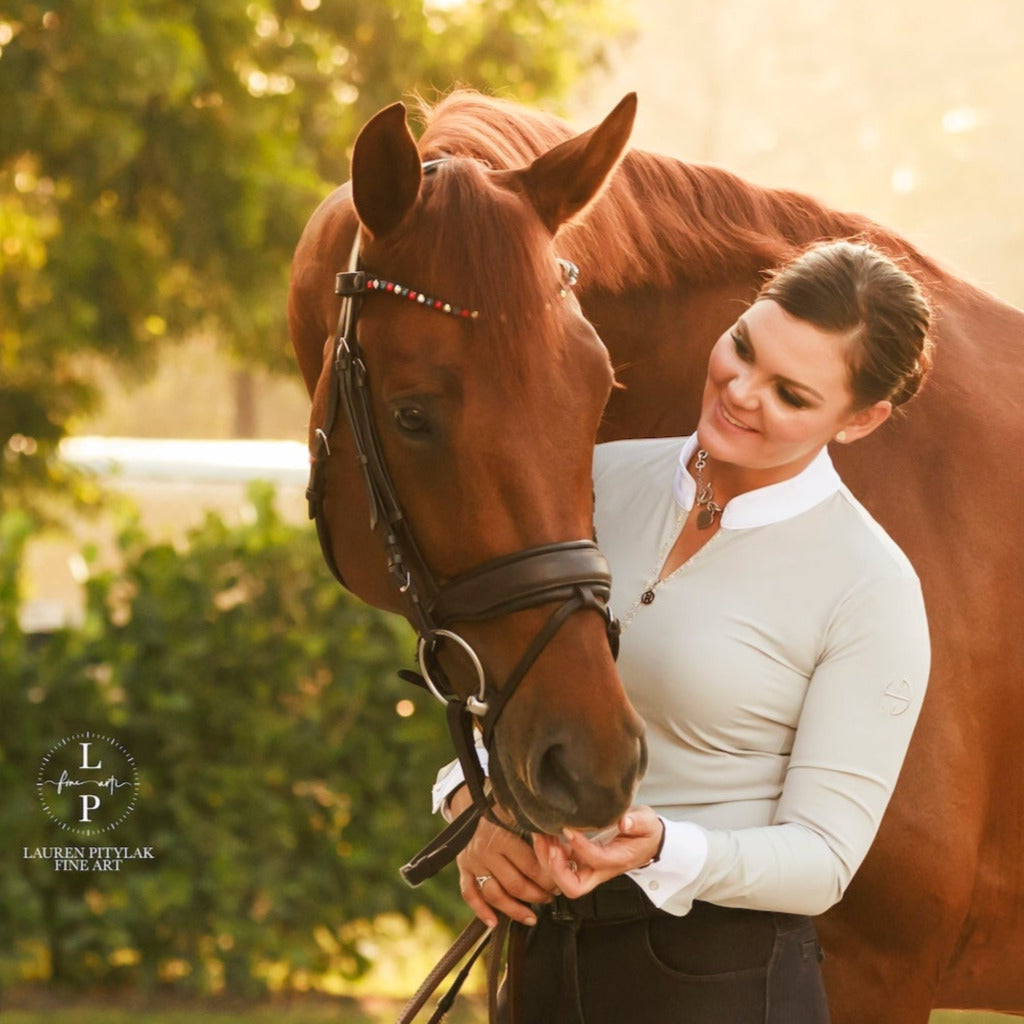 Halter Ego® The Sarah - Maple Brown Leather Snaffle Bridle with Removable Flash