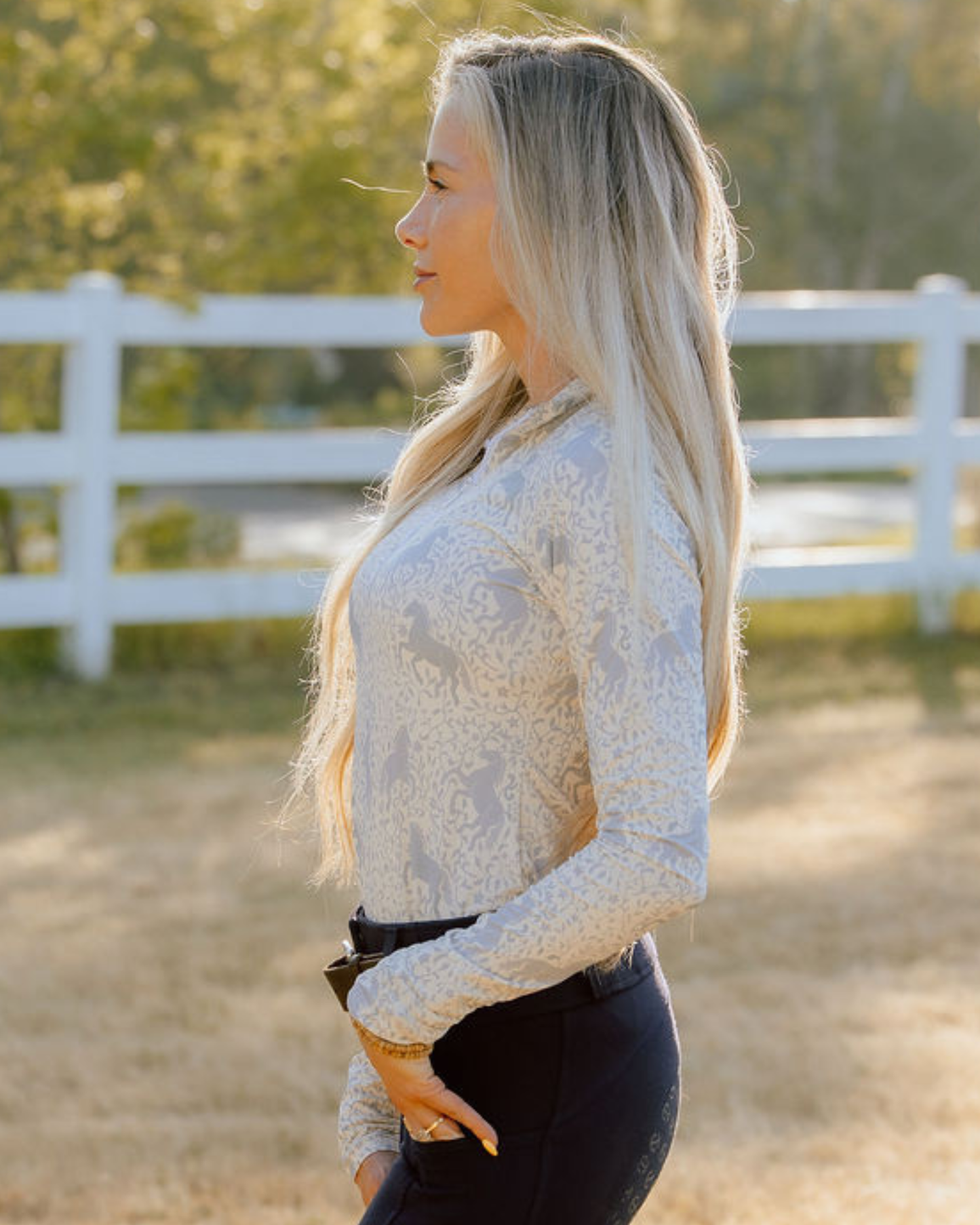 D. D. Prints With A Purpose CORAL Long Sleeve Signature Sunshirt