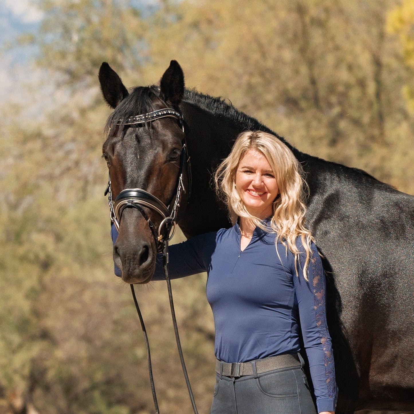Halter Ego® The Eiffel Tower Black Leather Snaffle Bridle