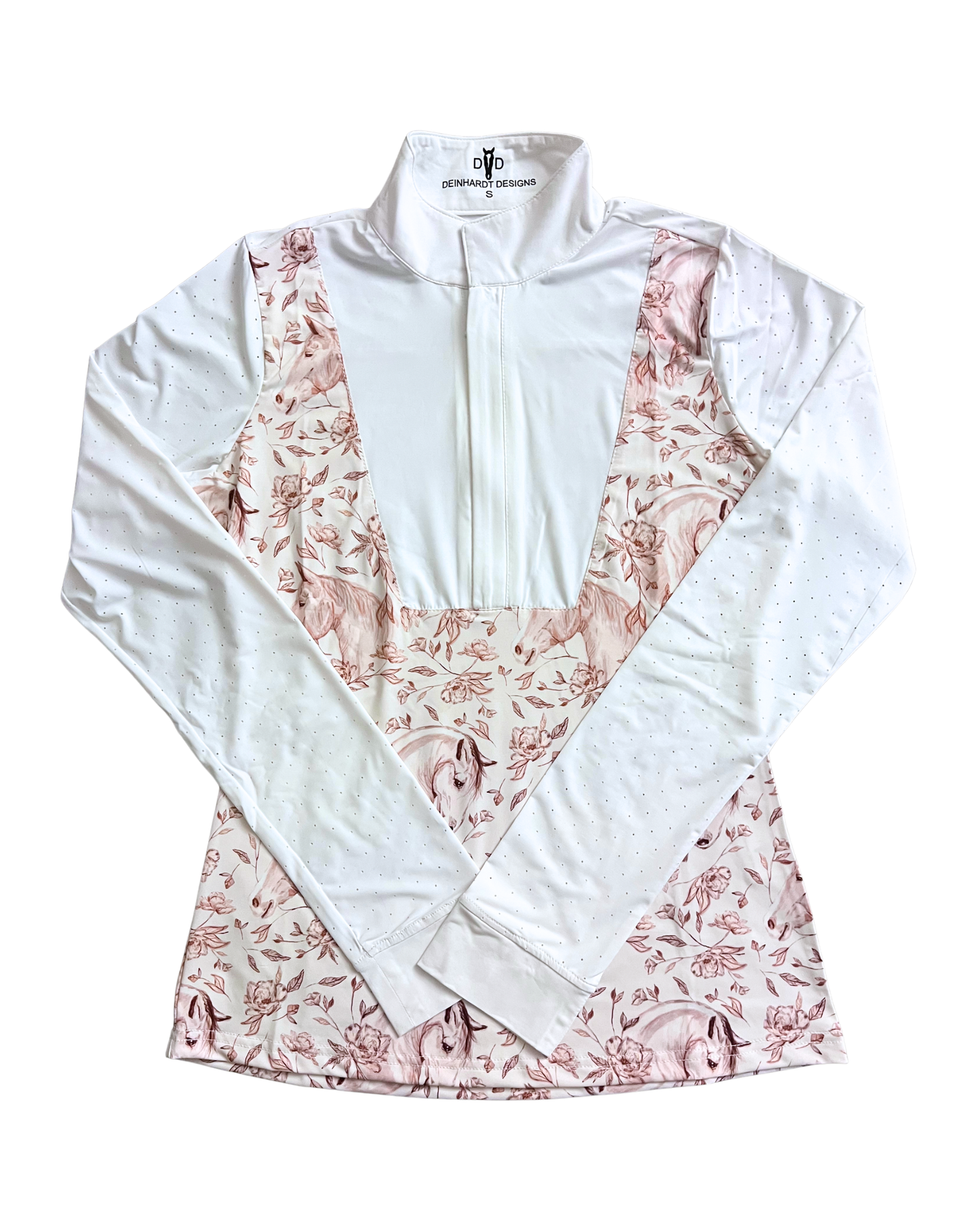 D. D. Long Sleeve Capriole Competition Shirt - SEPIA