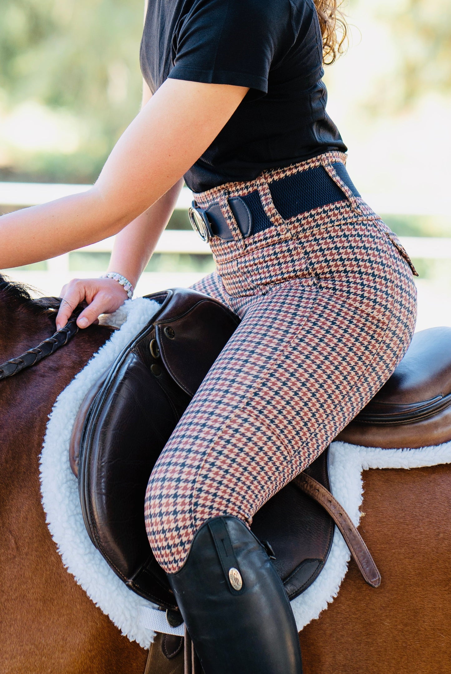 Canter Culture - Athletic Breech - English Houndstooth