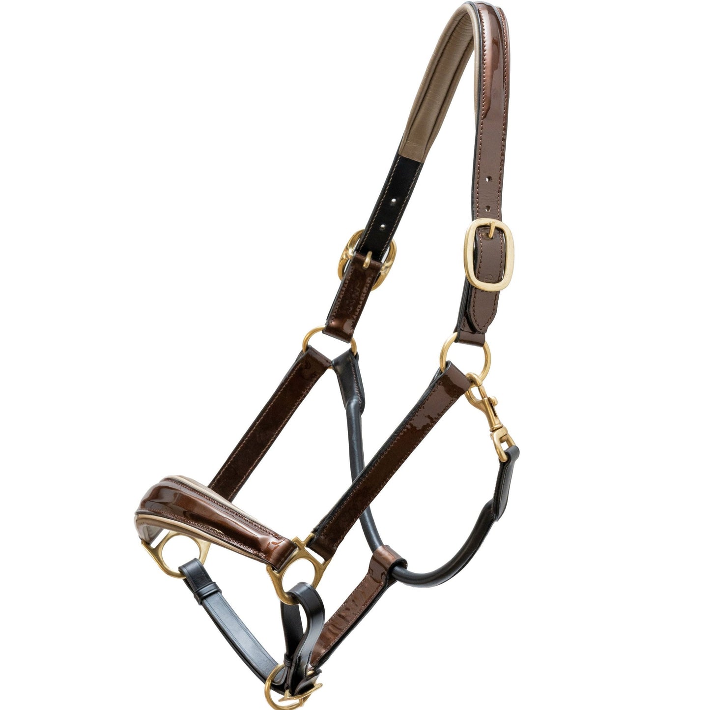 Halter Ego® Catalonia Metallic Bronze Black Leather Halter