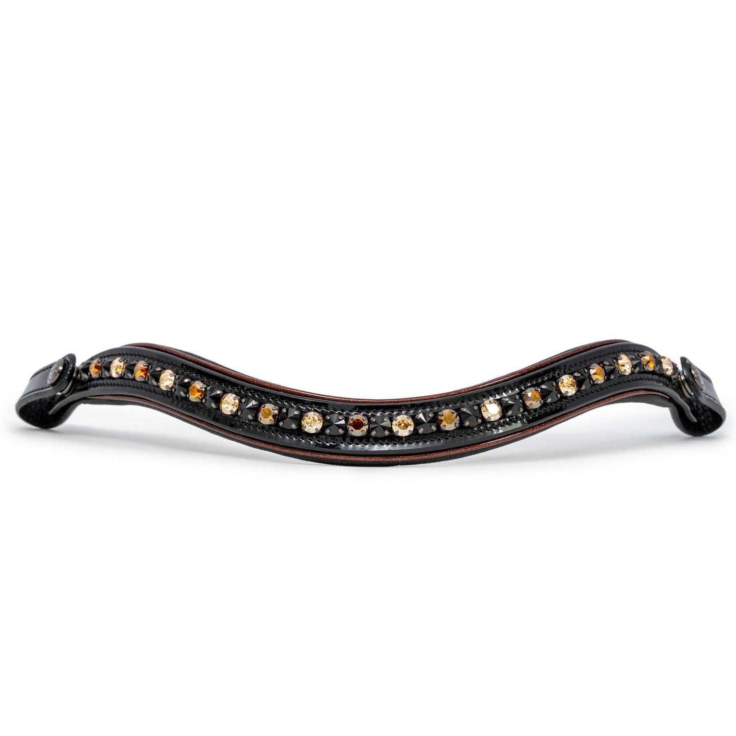 Halter Ego® 🤎 The Aachen Rolled Black Patent Leather Snaffle Bridle