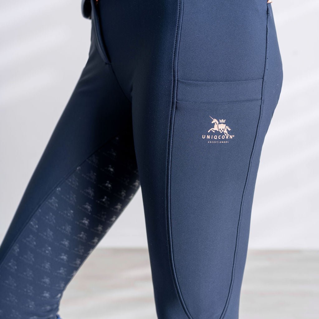 Uniqcorn Exceptionnel Dressage Training Breeches "Prussian Blue"