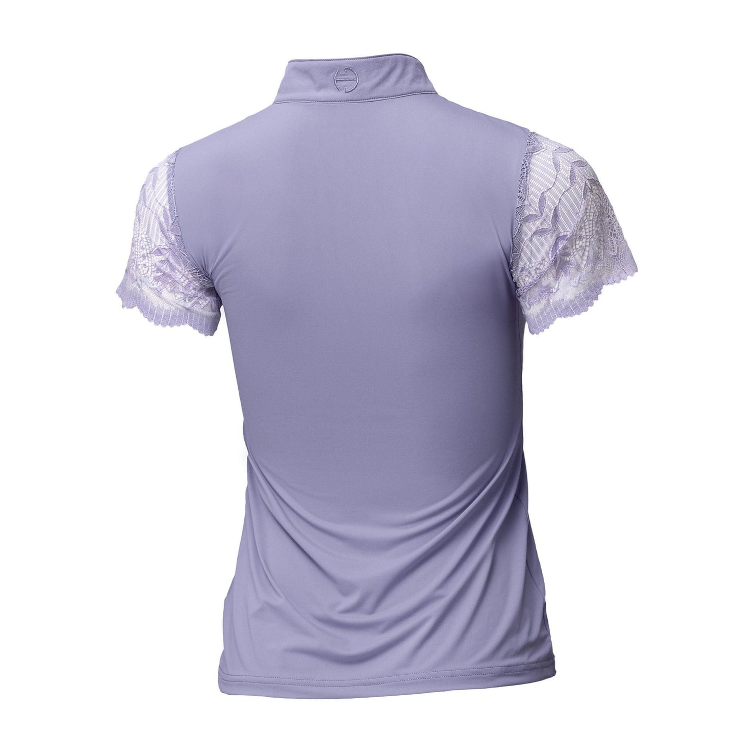 Halter Ego® Charlie Short Sleeve Lace Riding Shirt - Light Amethyst