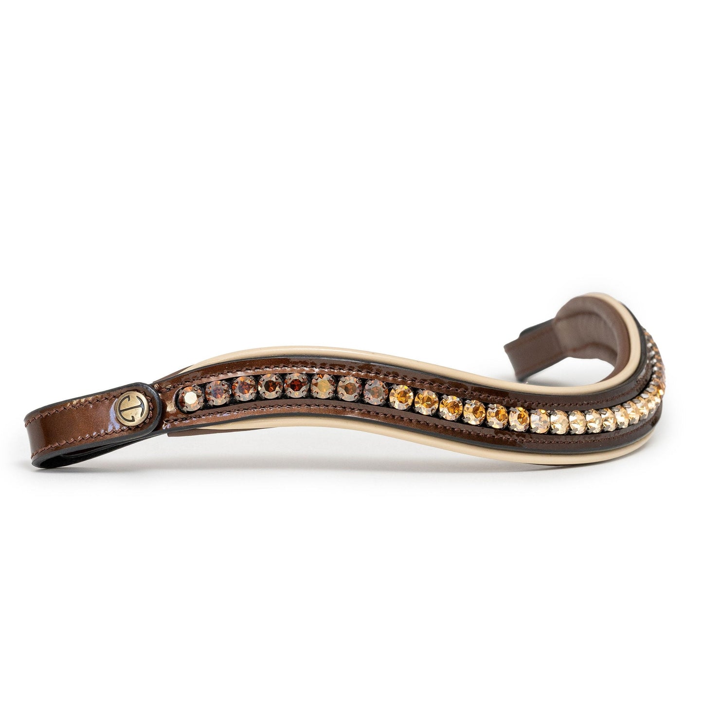 Halter Ego® The Catalonia Metallic Bronze Leather Snaffle Bridle with Removable Flash