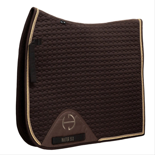 EHalter Ego® uropean Cotton Dressage Saddle Pad - Chocolate
