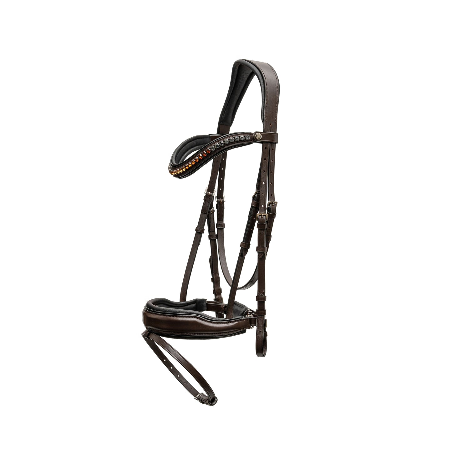 Halter Ego® The Sarah - Maple Brown Leather Snaffle Bridle with Removable Flash