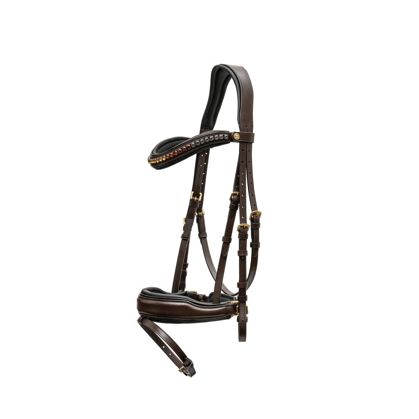 Halter Ego® The Sarah - Maple Brown Leather Snaffle Bridle with Removable Flash