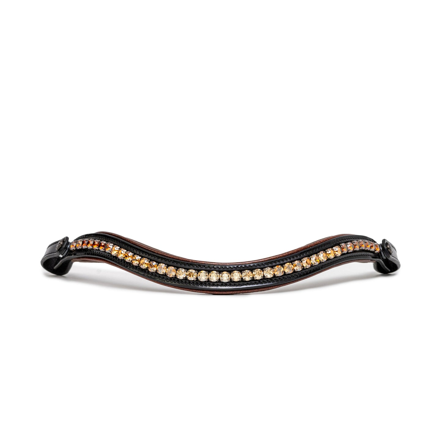 Halter Ego® The Palermo Black Patent Leather Snaffle with Brown Padding