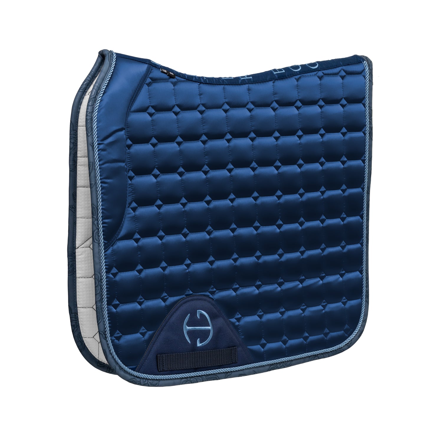 Halter Ego - Romance Collection Satin Classic Dressage Saddle Pad (Cob) - Prussian Blue
