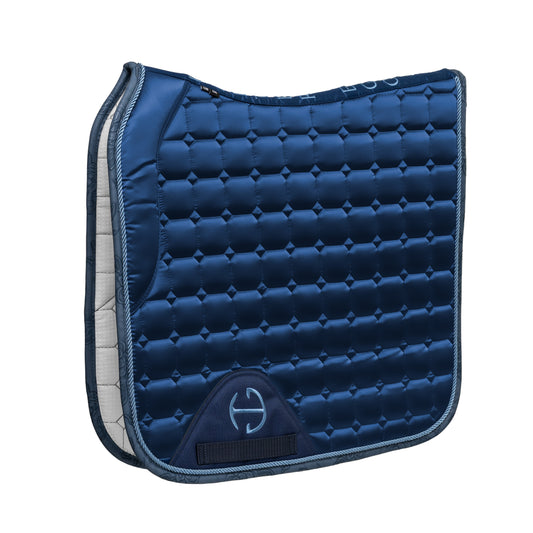 Halter Ego - Romance Collection Satin Classic Dressage Saddle Pad (Cob) - Prussian Blue
