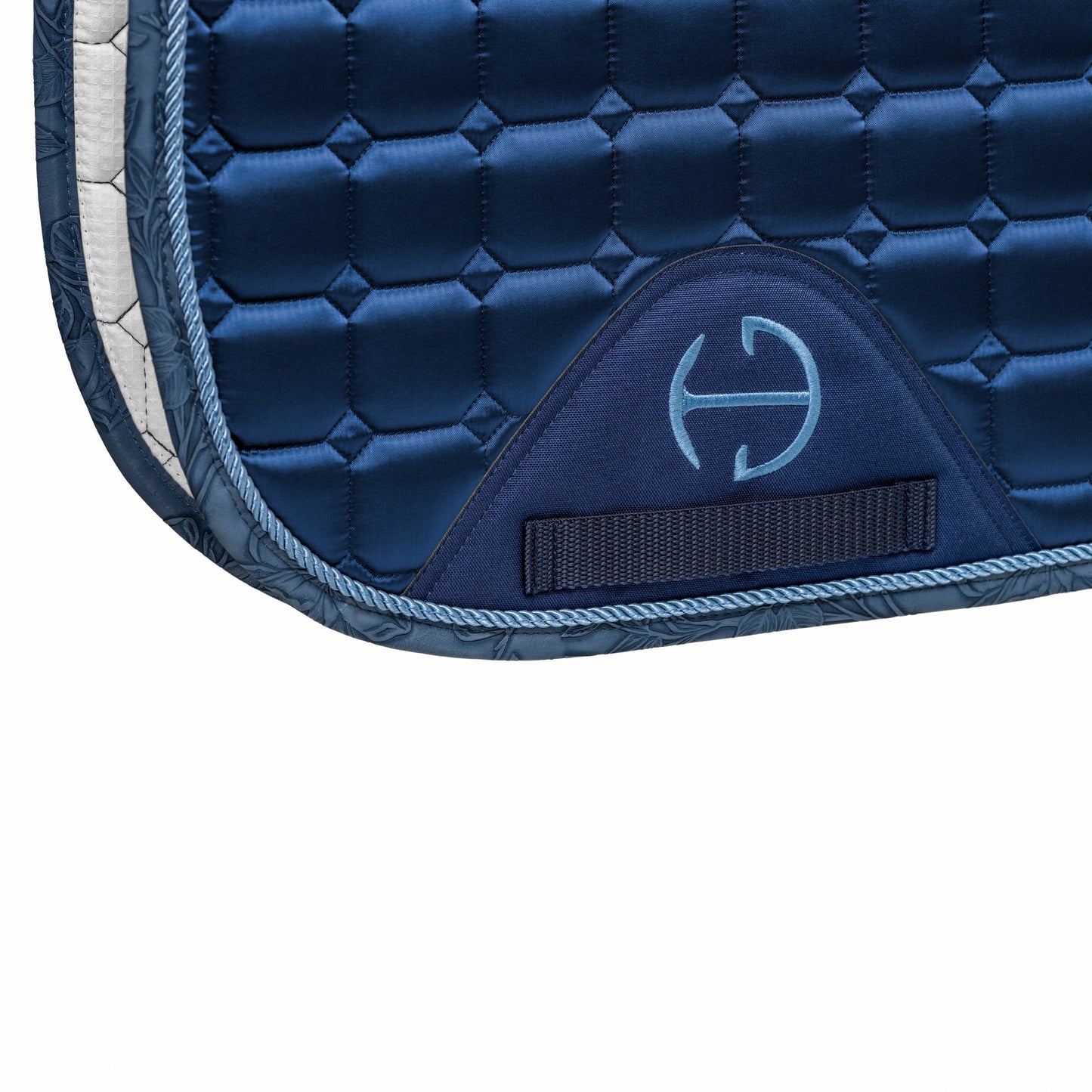 Halter Ego® Romance Collection Satin Classic Dressage Saddle Pad (Full) - Prussian Blue