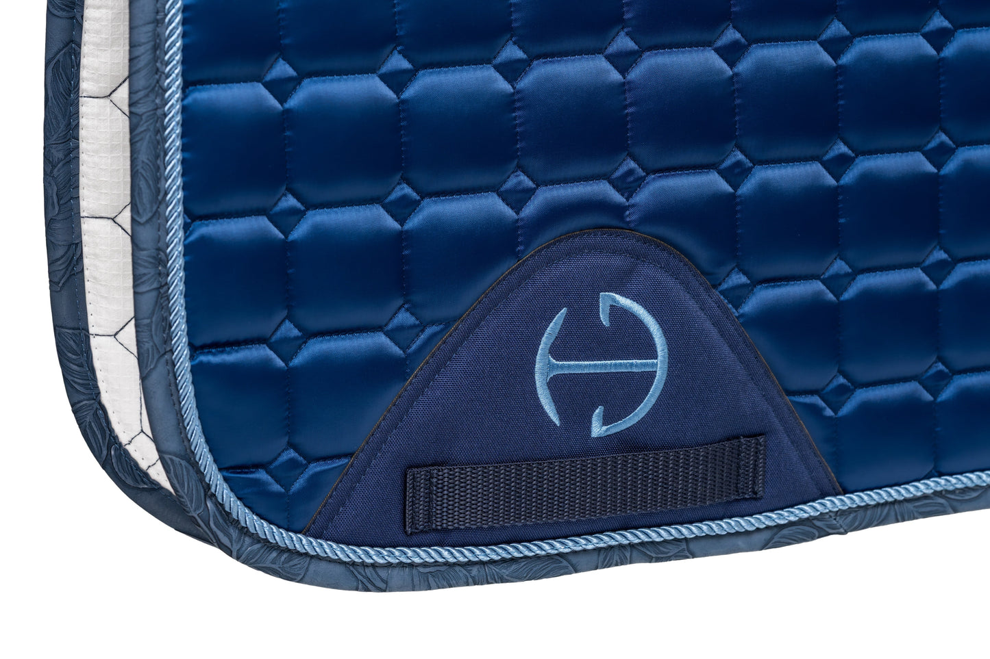 Halter Ego - Romance Collection Satin Classic Dressage Saddle Pad (Cob) - Prussian Blue
