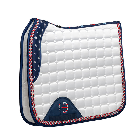 Halter Ego - Limited Edition TEAM USA Satin Classic Dressage Saddle Pad (Full)