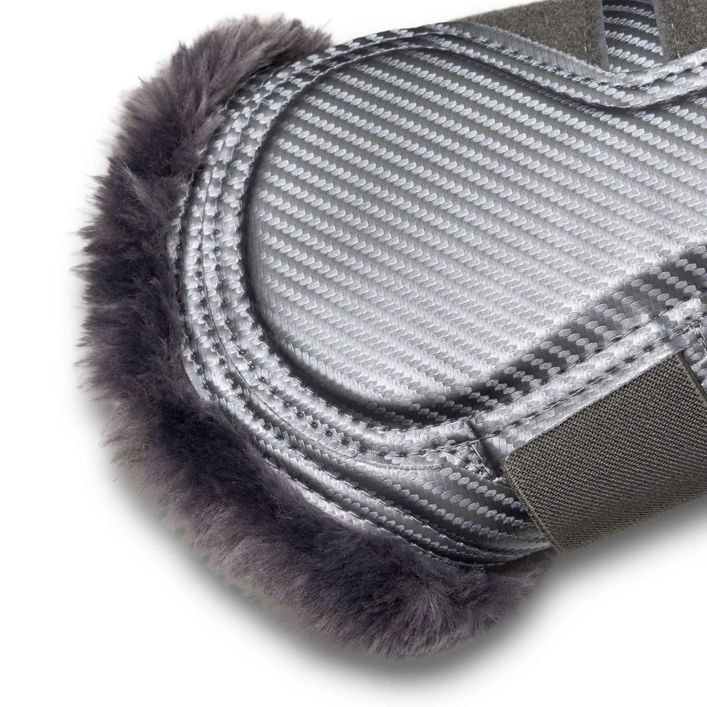 Halter Ego® Metallics Collection: Carbon Tech Brushing Boots - Platinum