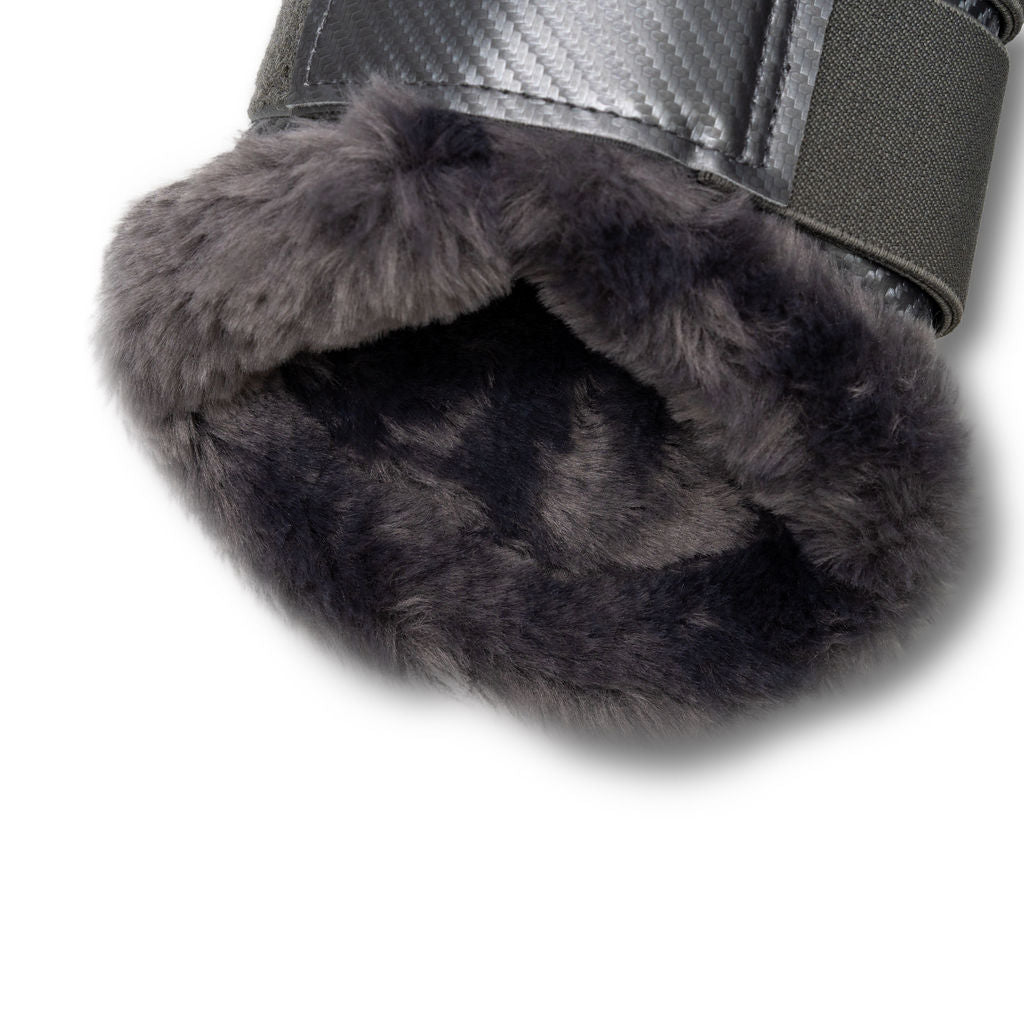 Halter Ego® Metallics Collection: Carbon Tech Brushing Boots - Platinum