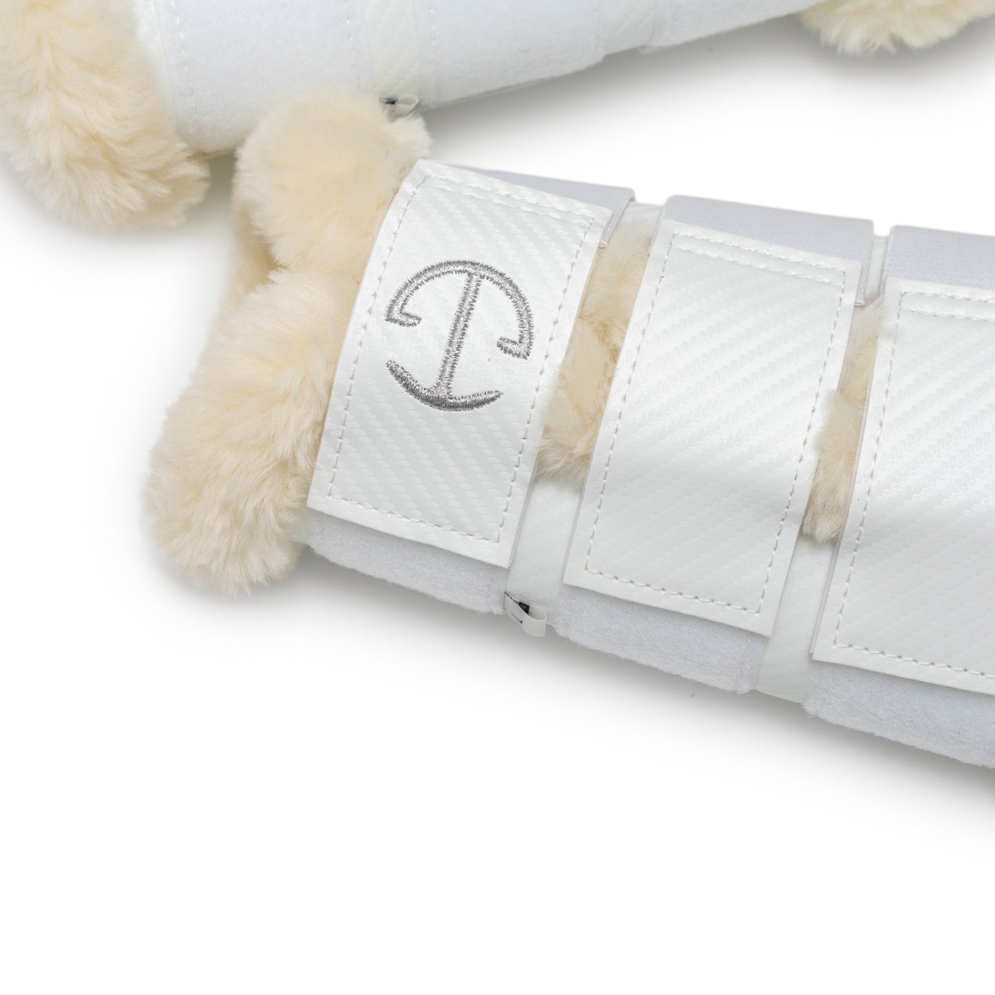 Halter Ego® Carbon Tech Collection MESH LINED Brushing Boots - White / Natural
