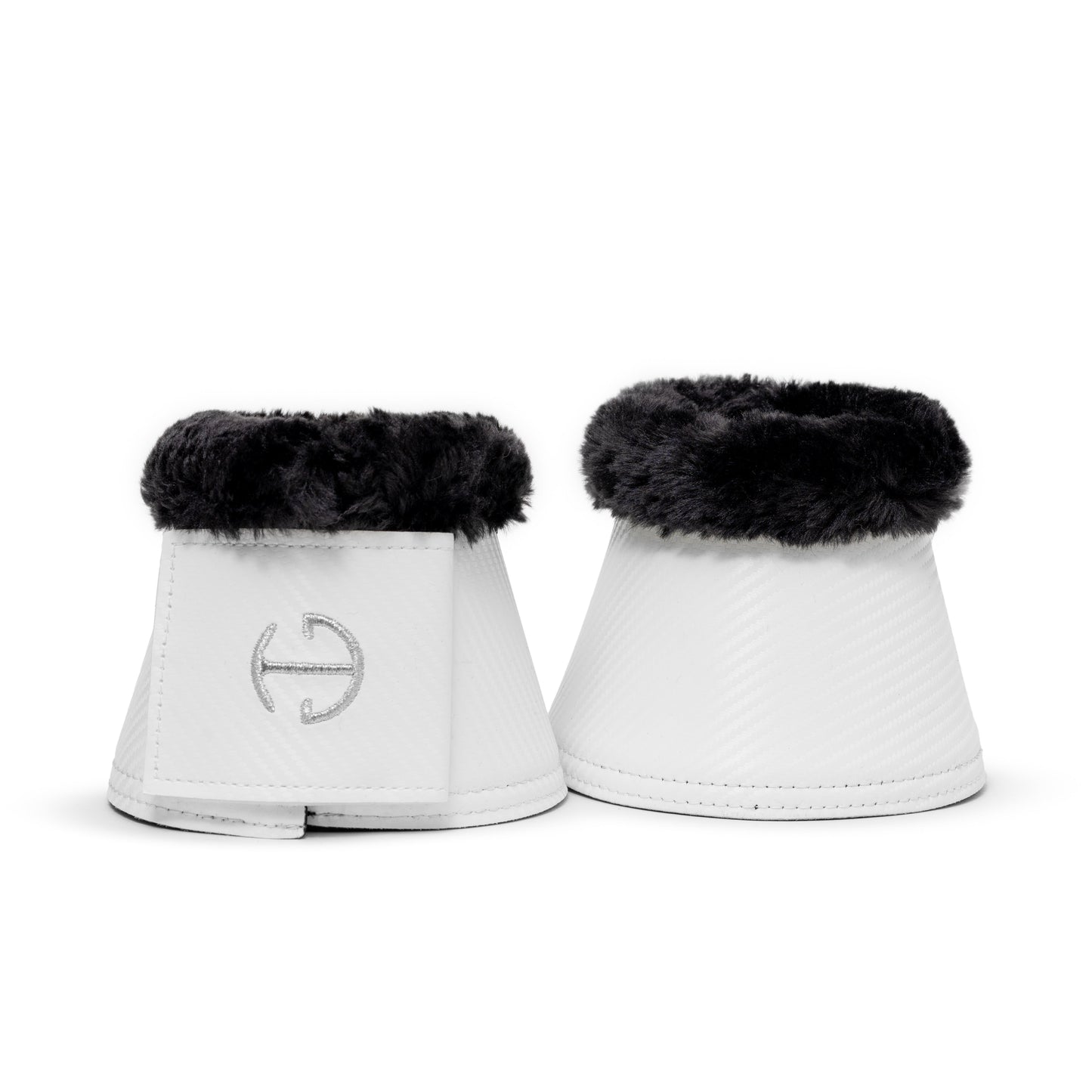 Halter Ego® Carbon Tech Collection: Bell Boots - White / Black
