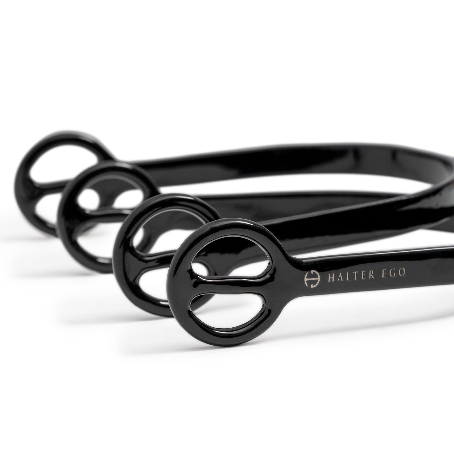 Halter Ego® Gloss Black Long Shank Spurs