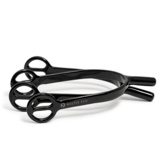 Halter Ego® Gloss Black Long Shank Spurs
