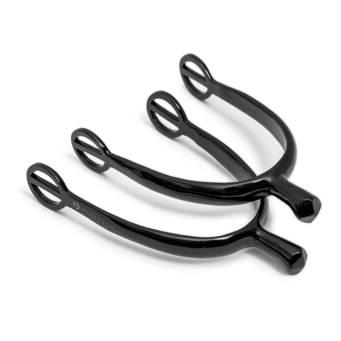 Halter Ego® Gloss Black Spurs With 3D Shank