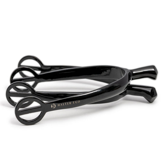 Halter Ego® Gloss Black Spurs With 3D Shank