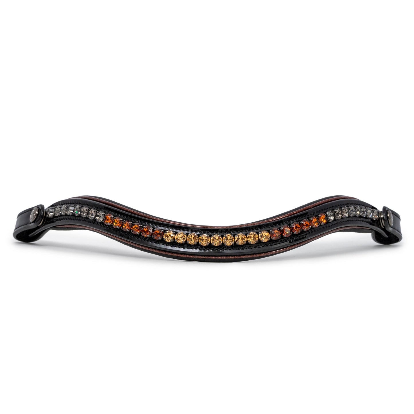 Halter Ego® 🤎 The Aachen Rolled Black Patent Leather Double Bridle