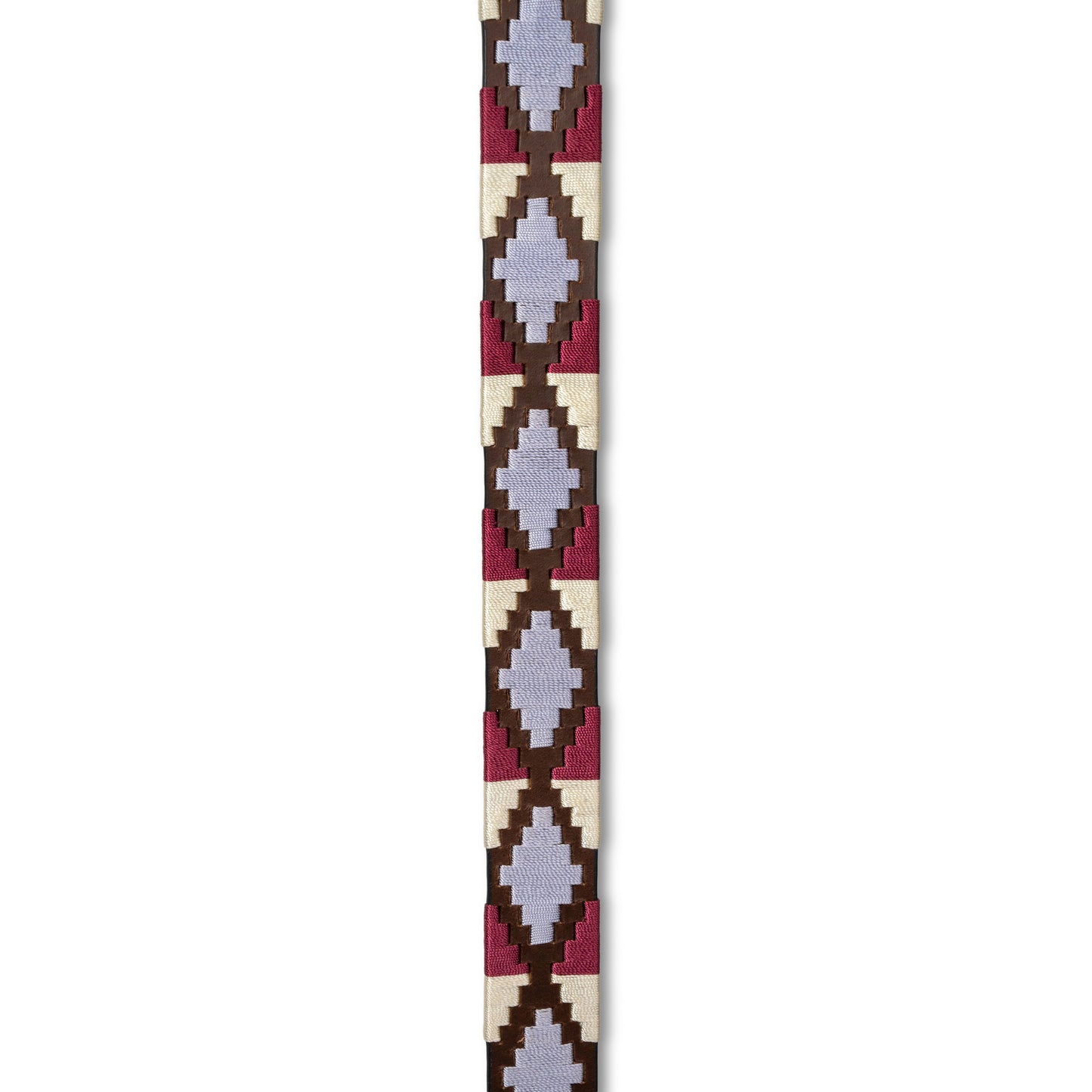 Halter Ego® Viñedo - Burgundy, Lavender Ice Blue, Brown & Ivory Brown Leather Polo Belt