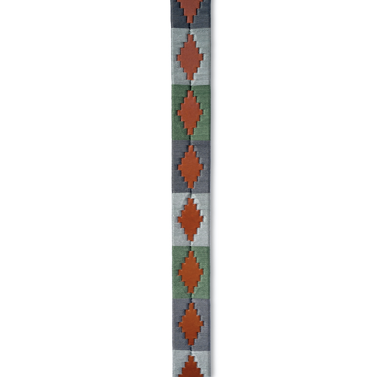 Halter Ego® El Valle  - Sage Green, Willow & Silver Cognac Leather Polo Belt
