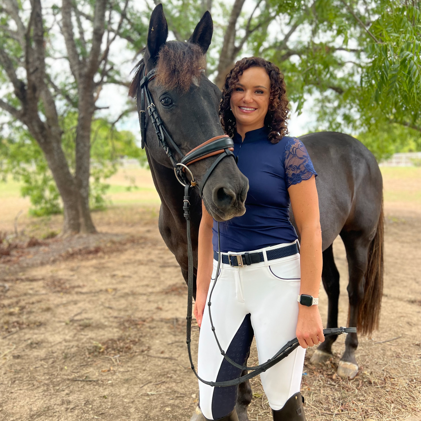 Halter Ego®  Evolution - High Waisted White Competition Breeches