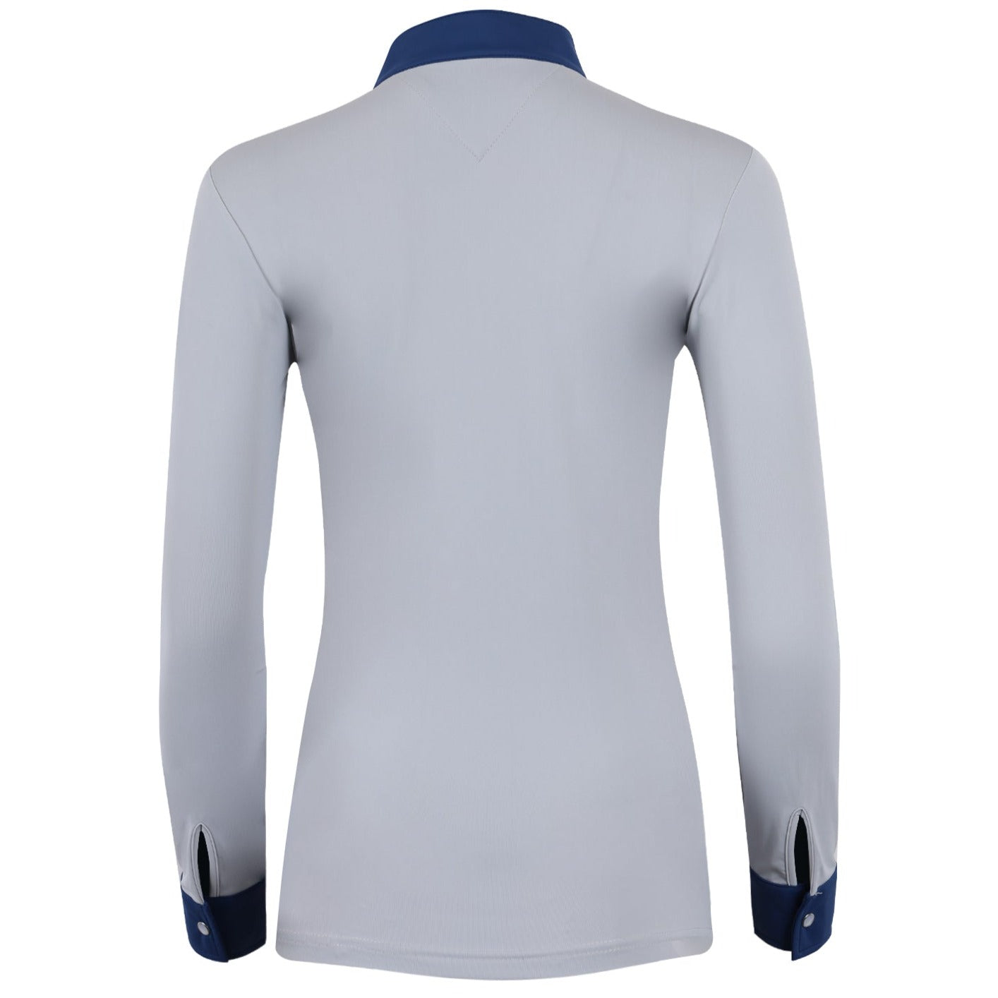 Halter Ego® Roxana - French Gray & Cadet Blue Long Sleeve Riding Shirt