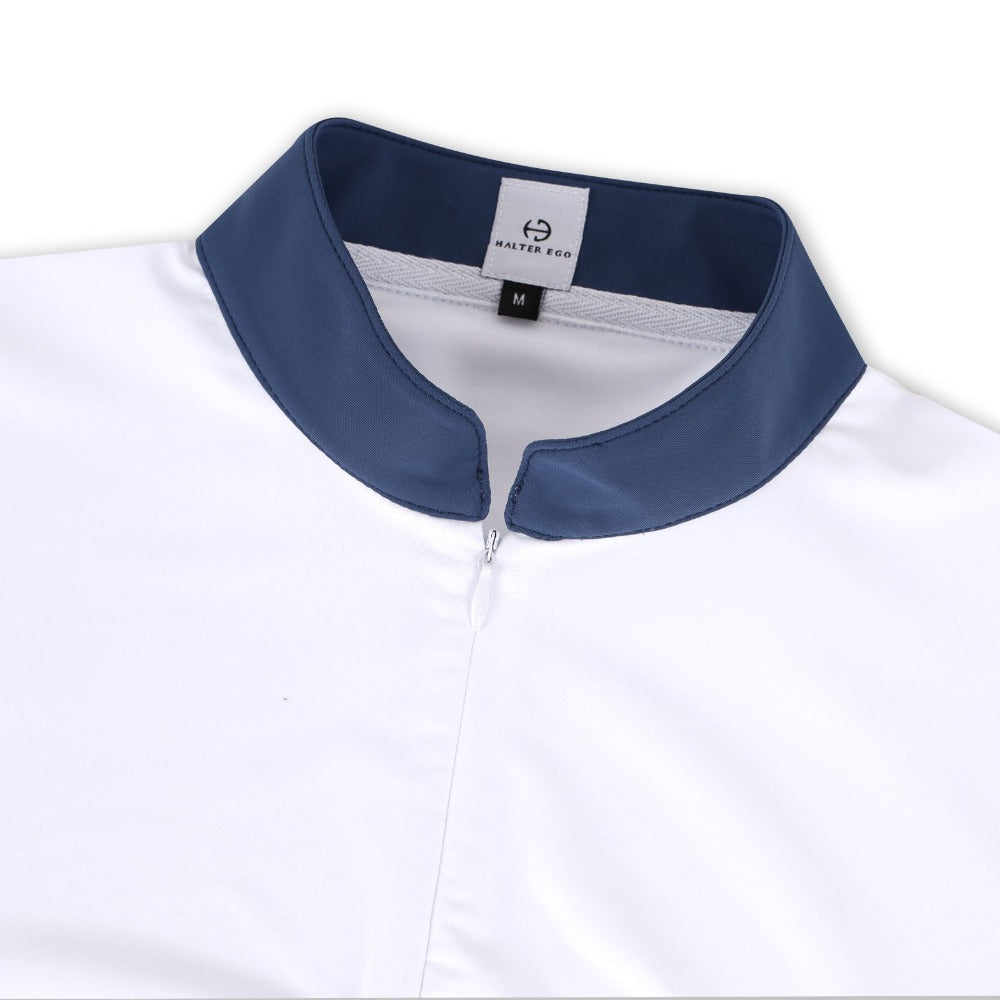 Halter Ego® Halter Ego®Roxana - Black & Luxe Gray Long Sleeve Riding Shirt
