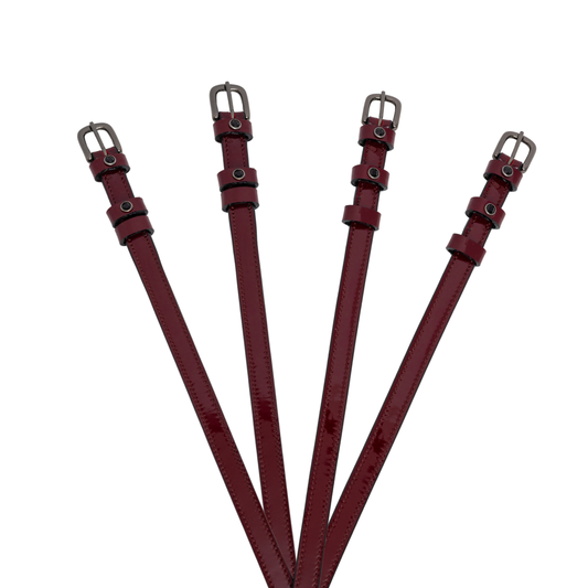 Halter Ego® Hayworth Burgundy Patent Leather Spur Straps