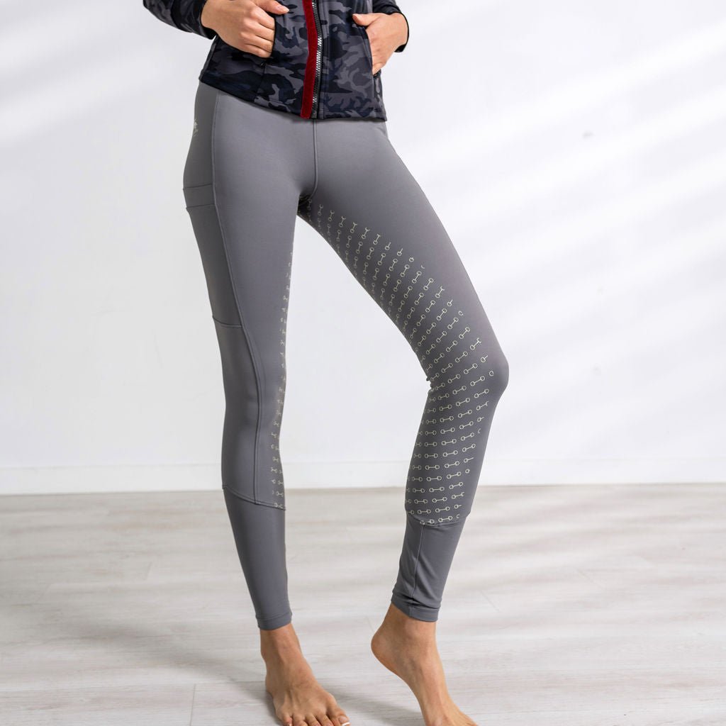 Uniqcorn Exceptionnel Hi-Rise Equestrian Tights "Shady Gray"