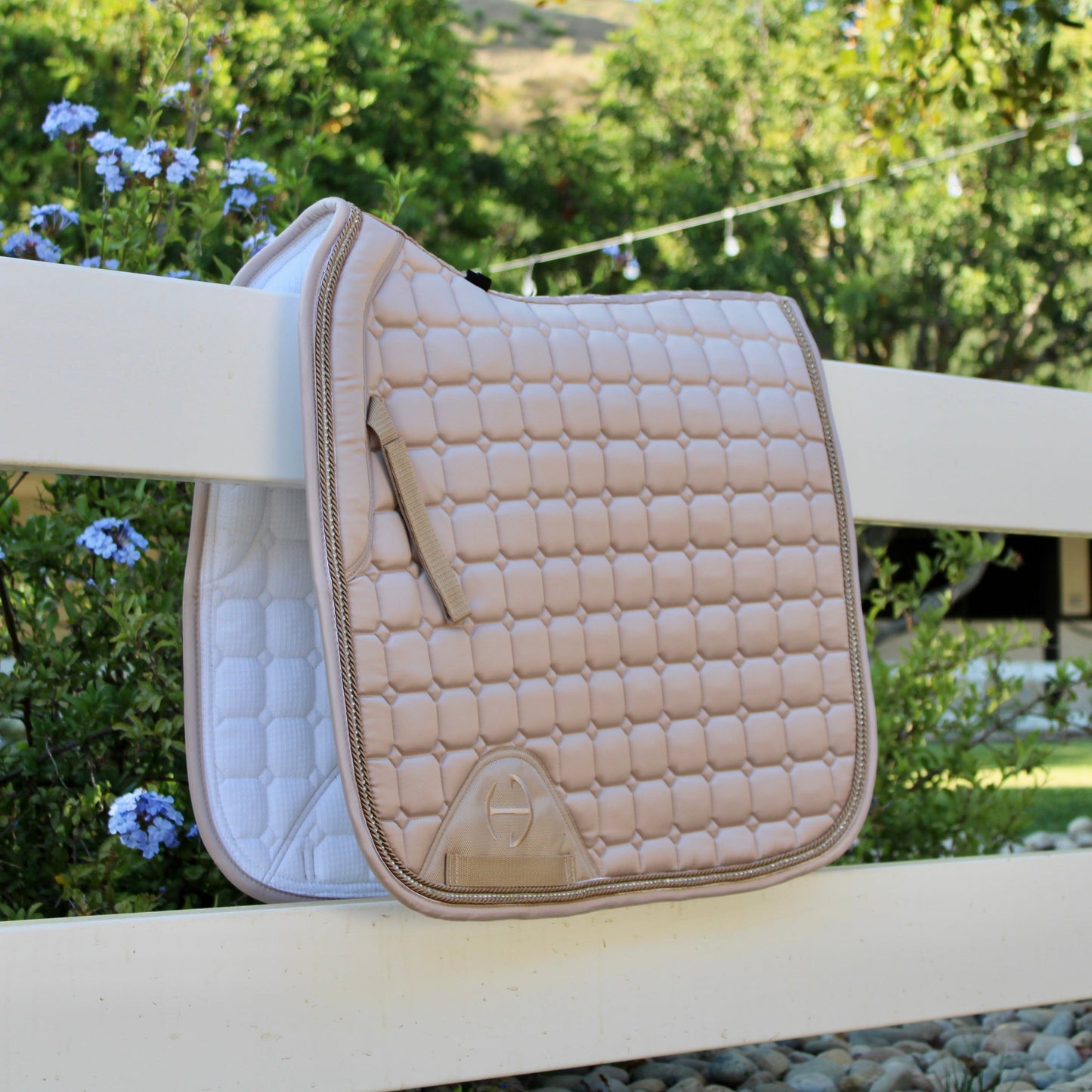 Halter Ego® Satin Classic Dressage Saddle Pad - Champagne Cristal