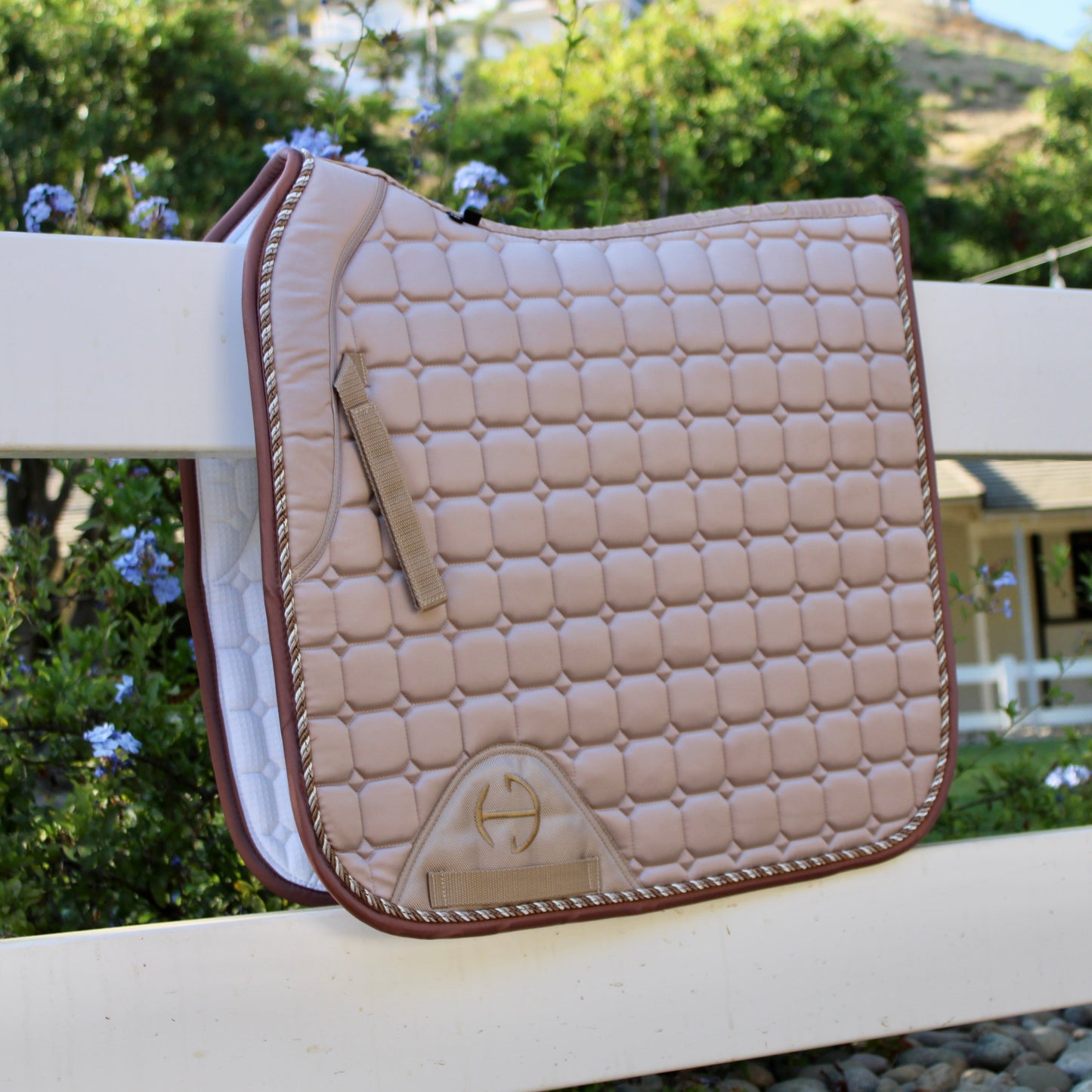 Halter Ego® Satin Classic Dressage Saddle Pad - Champagne Taupe