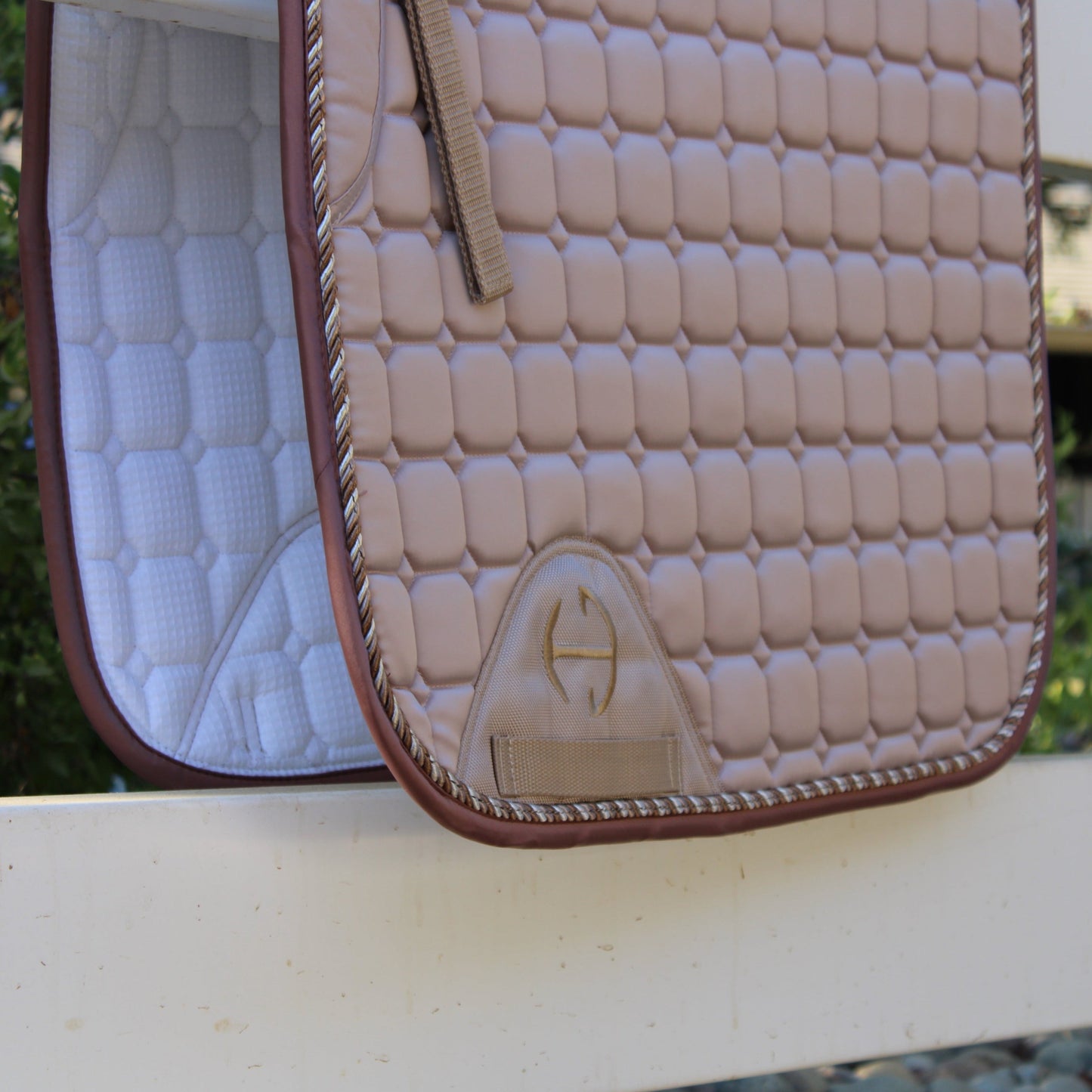 Halter Ego® Satin Classic Dressage Saddle Pad - Champagne Taupe
