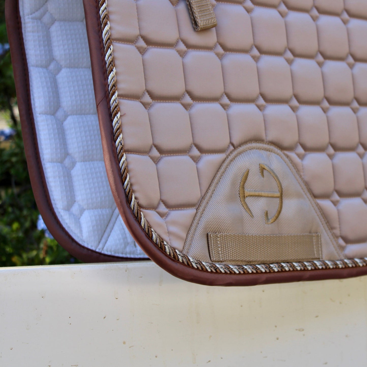 Halter Ego® Satin Classic Dressage Saddle Pad - Champagne Taupe