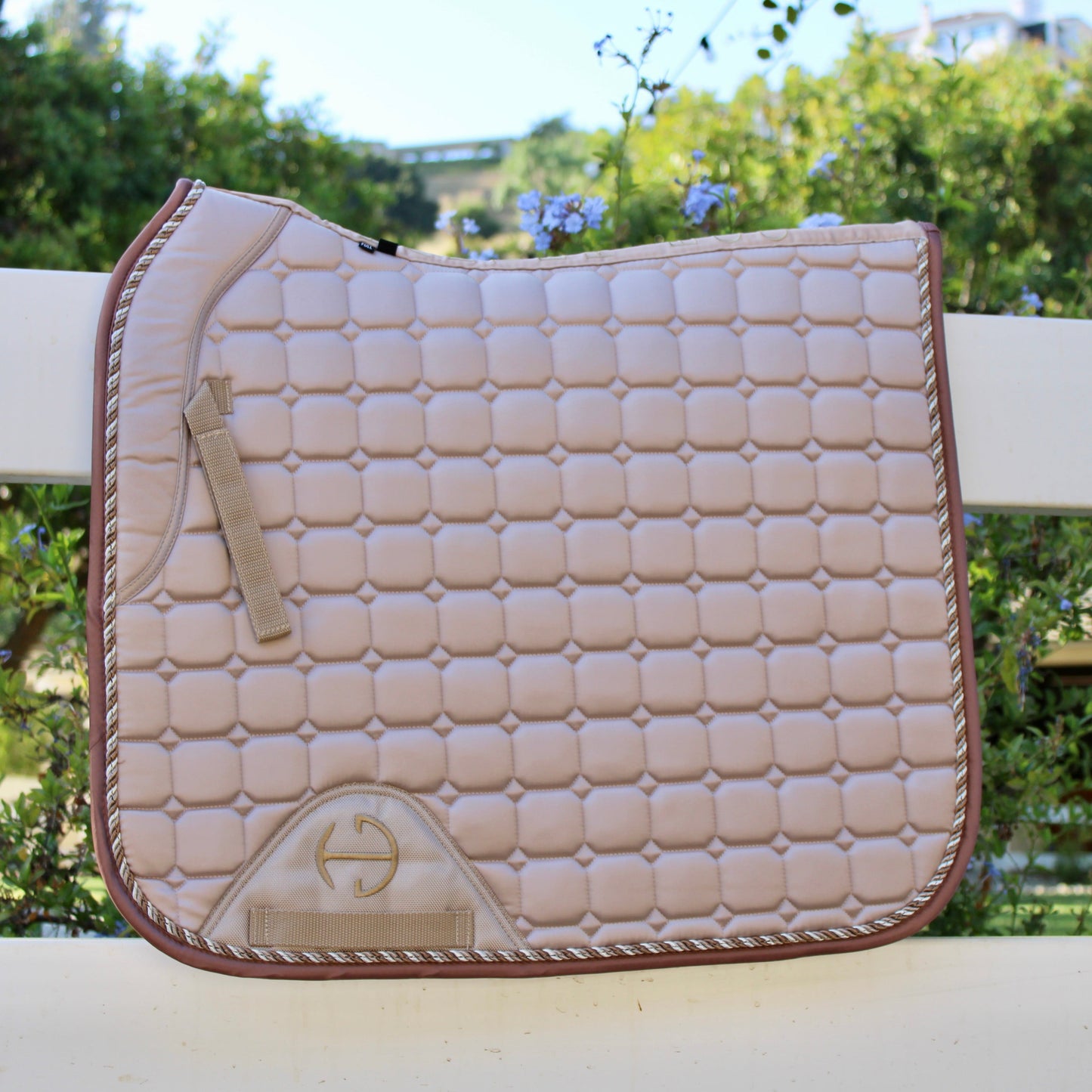 Halter Ego® Satin Classic Dressage Saddle Pad - Champagne Taupe
