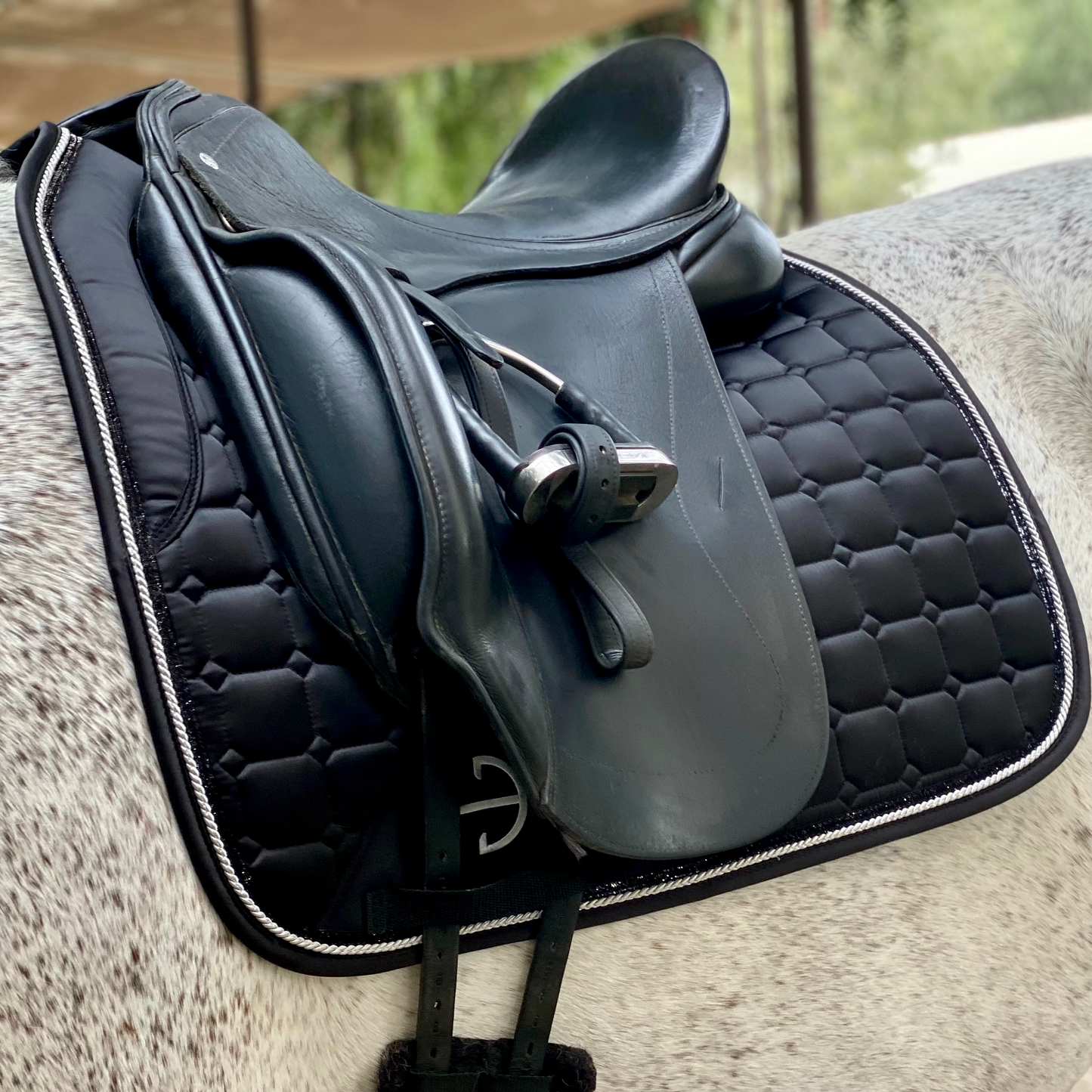 Halter Ego® Satin Classic Dressage Saddle Pad - Ebony
