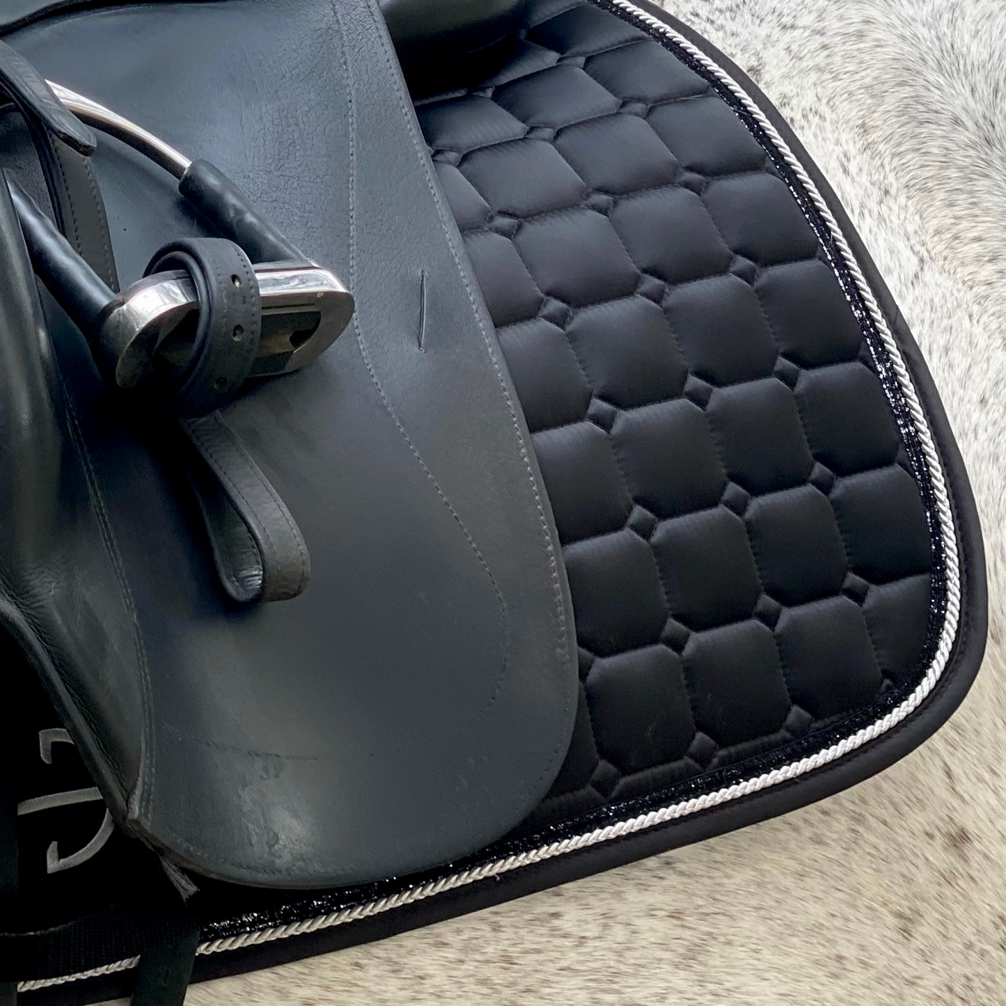 Halter Ego® Satin Classic Dressage Saddle Pad - Ebony
