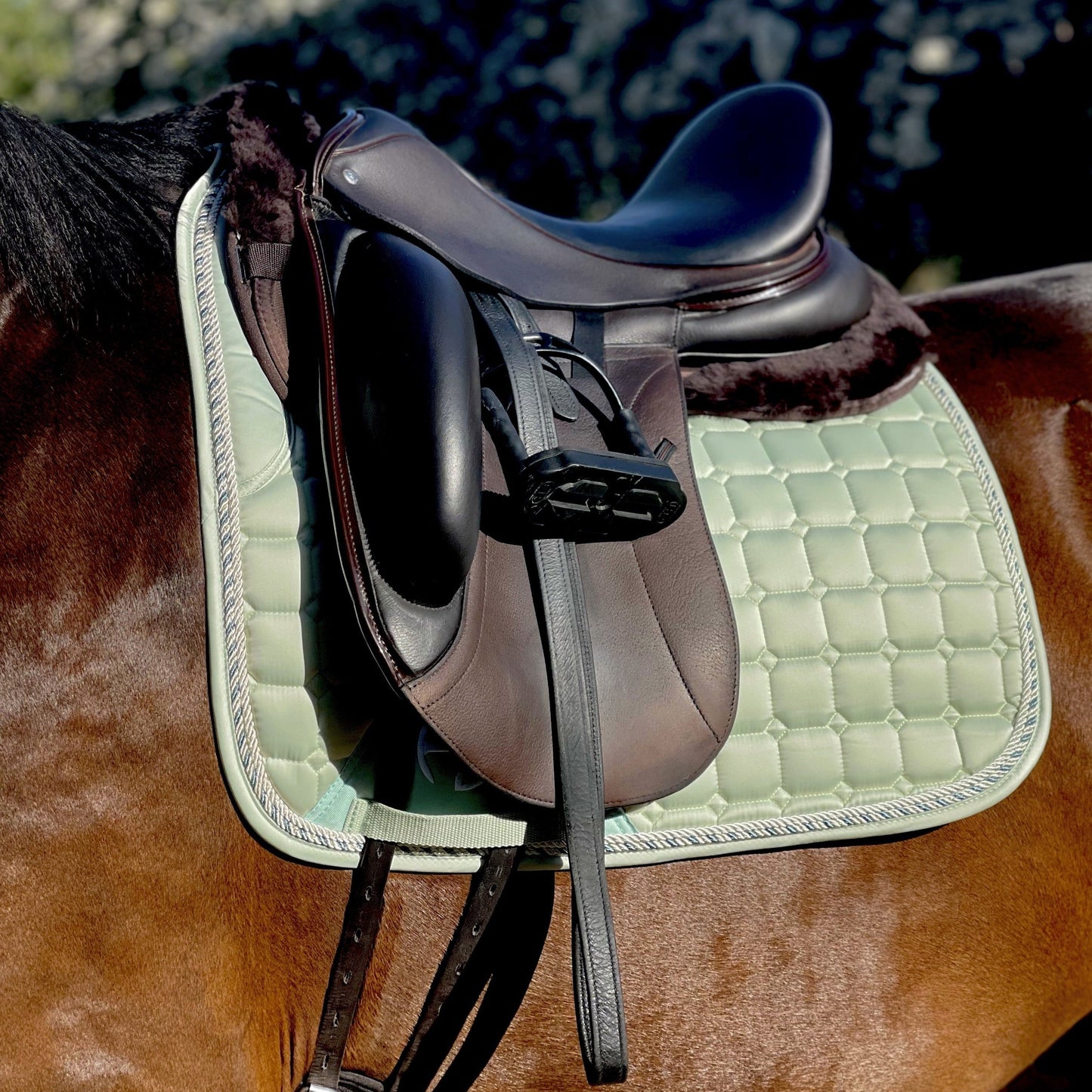 Halter Ego® Satin Classic Dressage Saddle Pad - Mint Sorbet