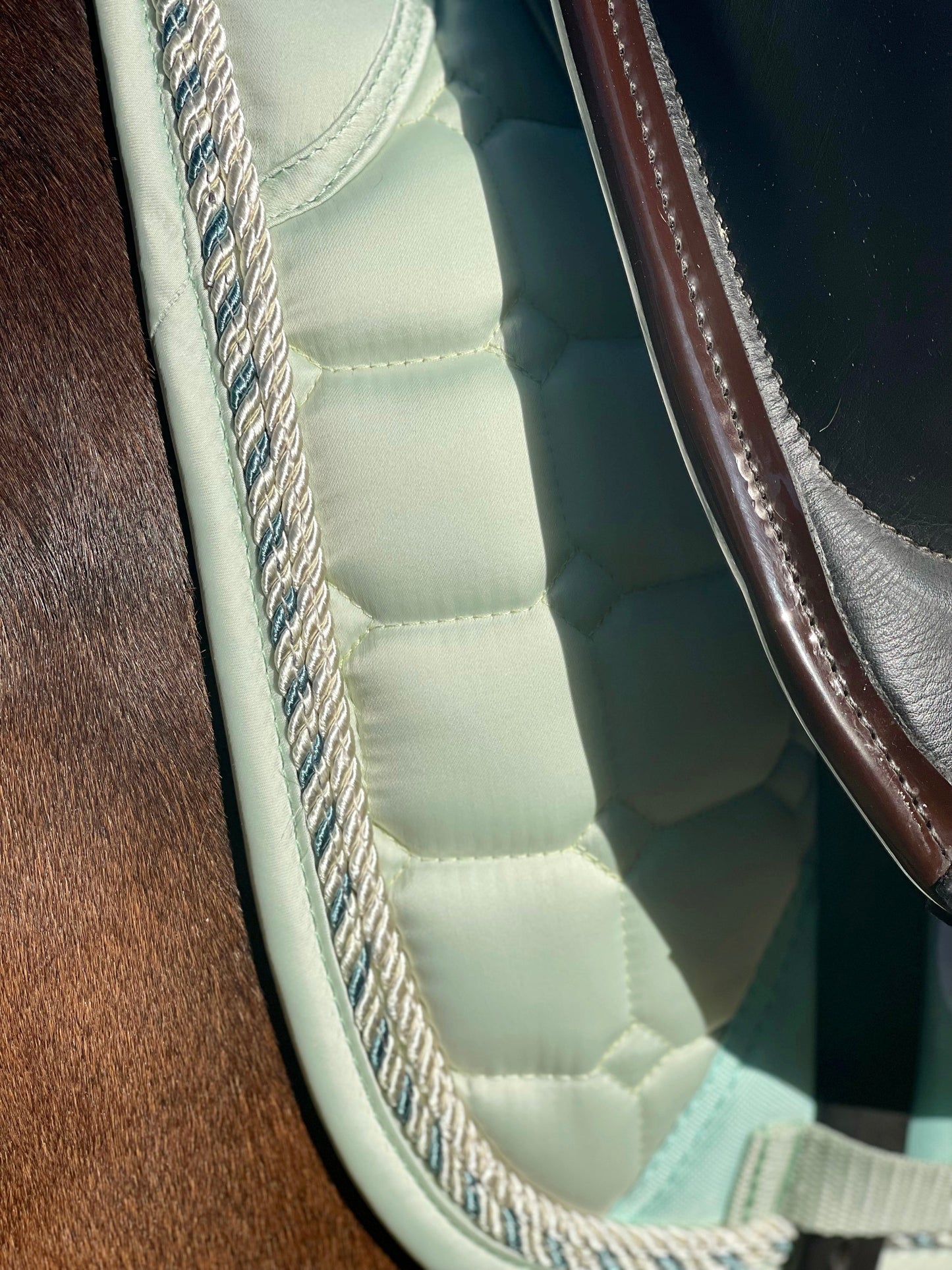 Halter Ego® Satin Classic Dressage Saddle Pad - Mint Sorbet