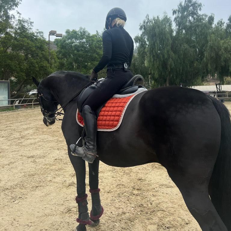 Halter Ego® Satin Classic Dressage Saddle Pad - Rust