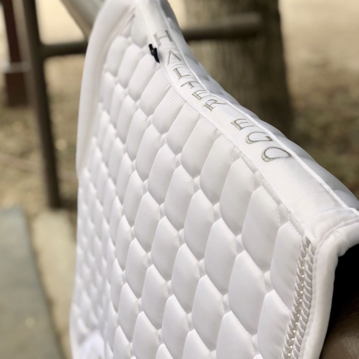 Halter Ego - Satin Classic Dressage Saddle Pad - White
